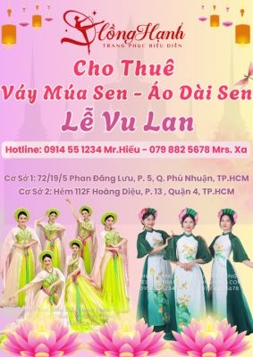Cho Thuê Váy Múa Sen, Áo Dài Sen múa Lễ Vu Lan ở TP. HCM