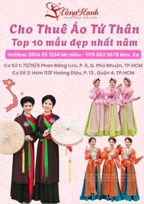 Thuê áo tứ thân ở TPHCM - Top 10 mẫu mới nhất 2025 tại Trang Phục Hồng Hạnh